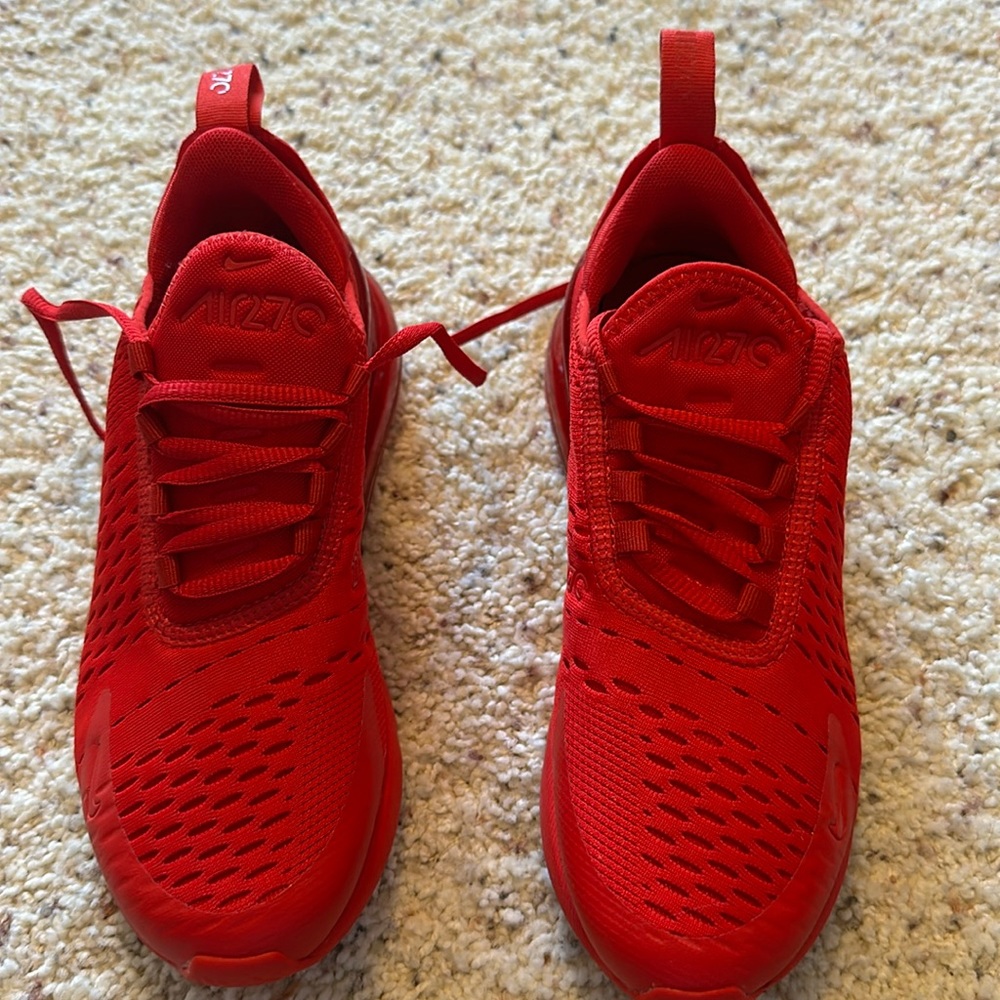 Nike Air Max 270 Red shoes Men 5 Womens 6.5 - 7